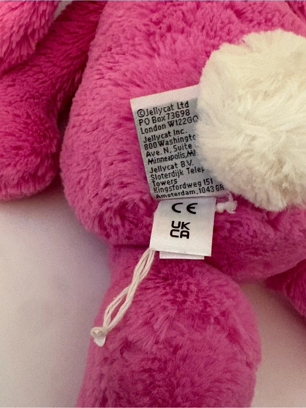 Jellycat bashful bunny hot pink medium 12 inch retired
